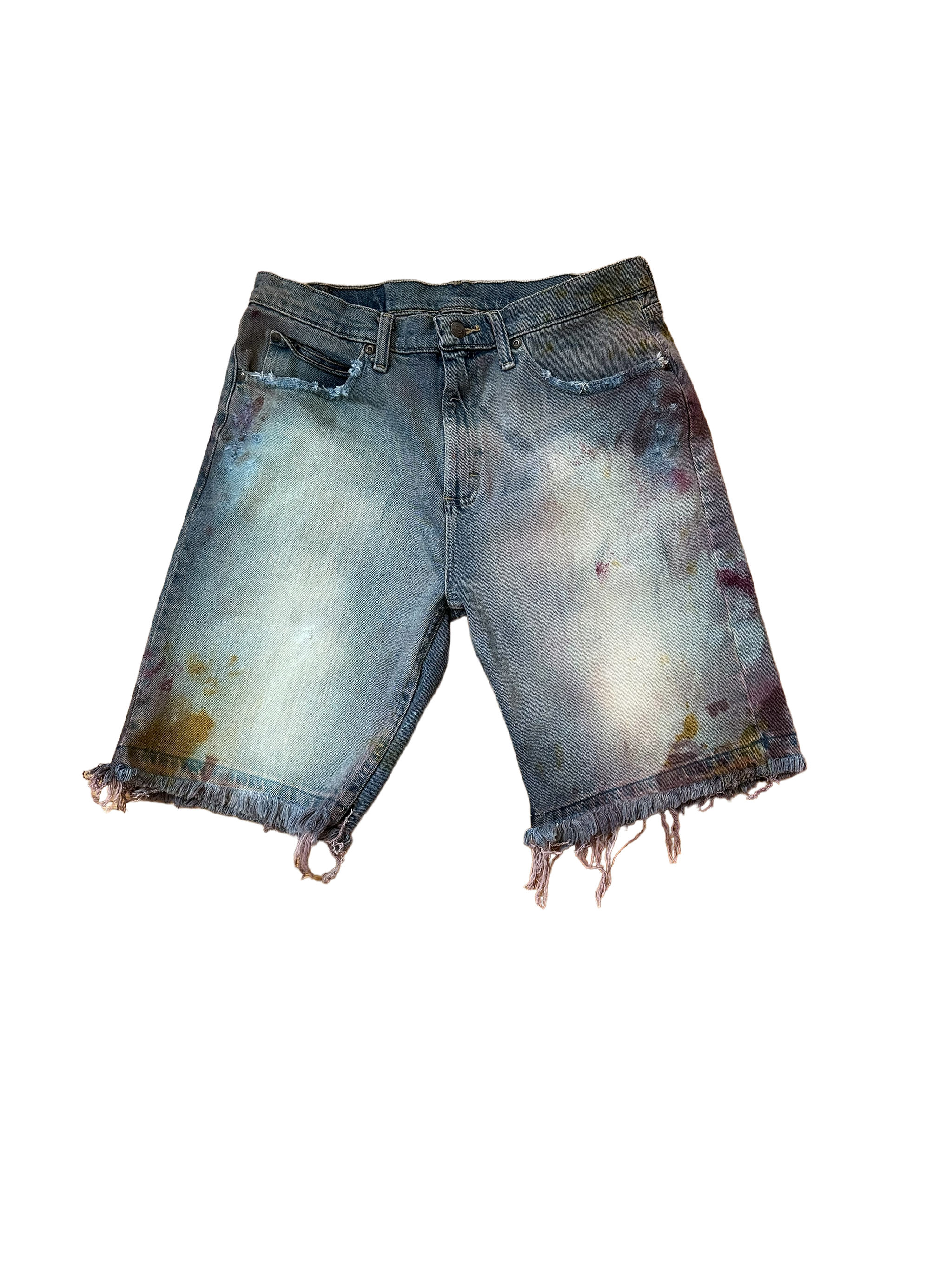 Hand-Dyed Denim Short